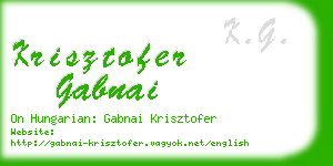 krisztofer gabnai business card